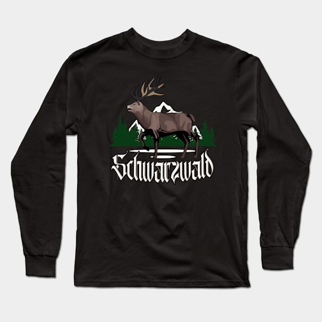 Schwarzwald Hirsch coole Schwarzwälder Long Sleeve T-Shirt by Foxxy Merch